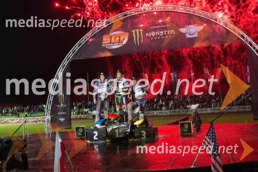  Jason Doyle, speedwayist (Avstralija);  Patryk Dudek, speedwayist (Poljska);  Greg  Hancock, speedwayist (ZDA)VN Slovenije Poljaku Dudku, Slovenci srčno, a brez točk