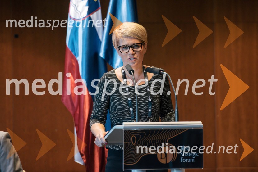 dr. Aleksandra Pivec, državna sekretarka v kabinetu ministra na Uradu Vlade RS za Slovence v zamejstvu in po svetu, predsednica MO DeSUS Ptuj13. Strateški Forum, otvoritev