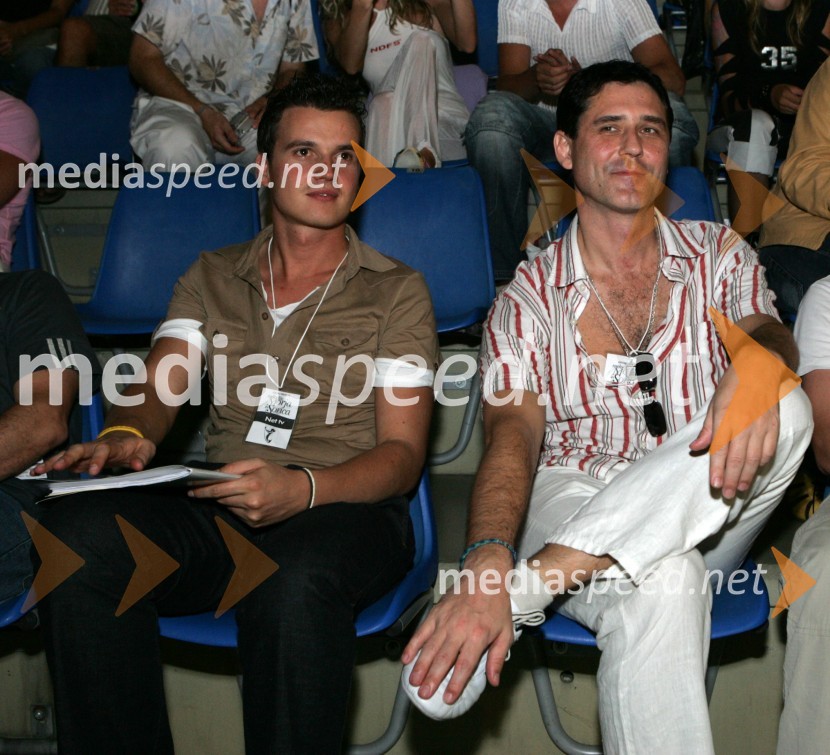 Voditelj na televiziji Net Tv ter polfinalnega večera MMS Andrej Mernik in Stojan Auer, RTV NetMelodije morja in sonca