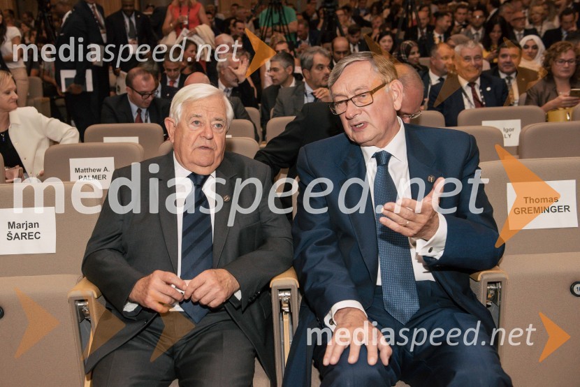  Milan Kučan, nekdanji predsednik Republike Slovenije;  Danilo Türk, nekdanji predsednik Republike Slovenije13. Strateški Forum, otvoritev