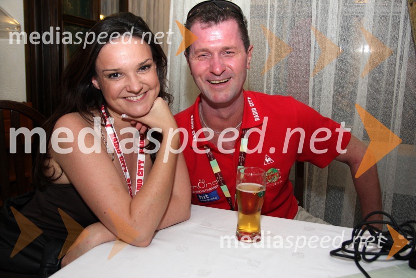 Alenka Gotar, pevka in Andrej Okreša, novinar Radia CityRadio City koncert 2008