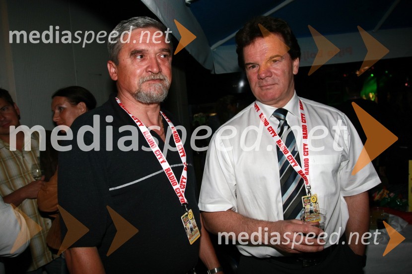 Janko Razgoršek, podjetnik ter nekdanji minister za malo gospodarstvo in turizem in Mišo Hoelbl, lastnik Radia City MariborRadio City koncert 2008