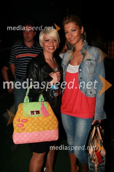 Dara Bubamara, srbska pevka in Lucija Gubenšek, TV voditeljica in manekenkaRadio City koncert 2008