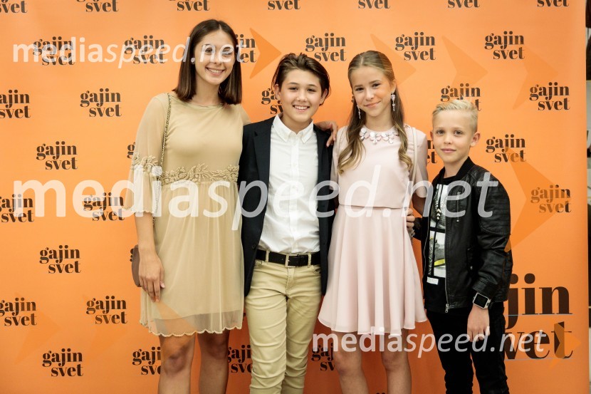  Gitica  Jakopin, igralka;  Žak Župan Galunič, igralec;  Tara  Milharčič, igralka;  ... Slavnostna premiera mladinske romantične komedije Gajin svet