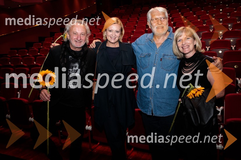  Peter Bratuša, režiser;  Ksenija Benedetti, šefinja državnega protokola RS;  Boris Cavazza, igralec;  Špela Levičnik Oblak, scenaristka, direktorica Luna TBWASlavnostna premiera mladinske romantične komedije Gajin svet