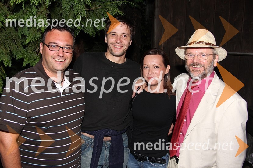 Boštjan Zagorac, poslanec Državnega zbora RS, Stipe Jerič, direktor produkcije in strateškega razvoja RTS TV s spremljevalko Polono Meznarič in Vili Rezman, župan RušKoncert ob 12. obletnici televizije RTS