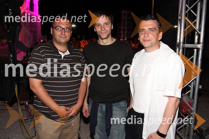 Boštjan Zagorac, poslanec Državnega zbora RS, Stipe Jerič, direktor produkcije in strateškega razvoja RTS TV in Sašo Peče, podpredsednik državnega zboraKoncert ob 12. obletnici televizije RTS