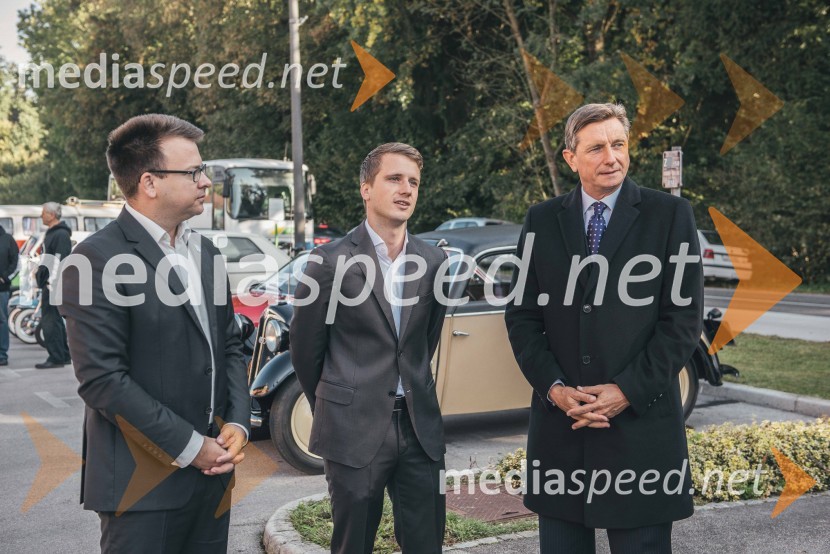  Nejc Smole, župan občine Medvode;  Miha Kranjc, lastnik in direktor zavoda Aktivna starost;  Borut Pahor, predsednik Republike Slovenije»Mobilnost starejših, z leti gradimo na kvaliteti«, dogodek v centru starejših Medvode