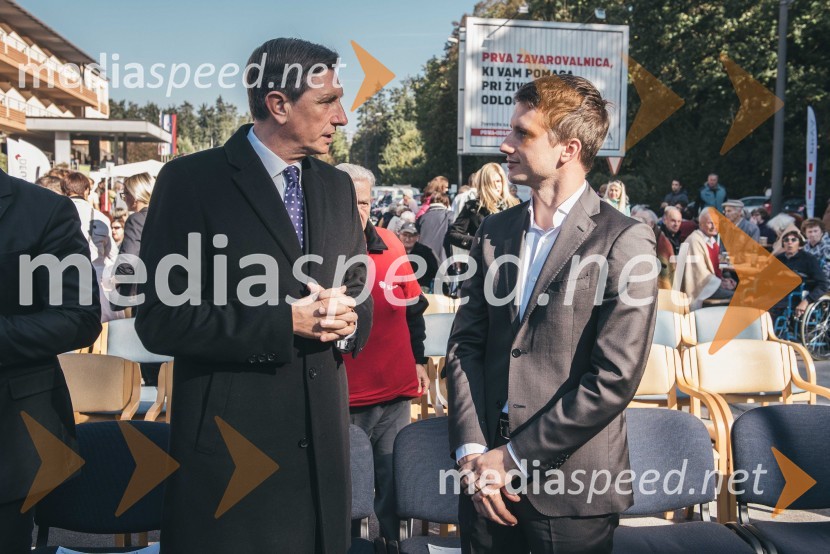 Borut Pahor, predsednik Republike Slovenije;  Miha Kranjc, lastnik in direktor zavoda Aktivna starost»Mobilnost starejših, z leti gradimo na kvaliteti«, dogodek v centru starejših Medvode