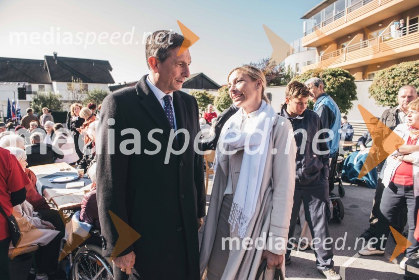  Borut Pahor, predsednik Republike Slovenije;  Tina Remic, direktorica Moj Načrt»Mobilnost starejših, z leti gradimo na kvaliteti«, dogodek v centru starejših Medvode