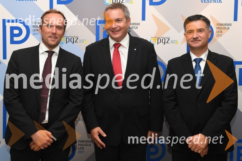  Uroš Hakl, direktor družbe Večer, d.o.o.;  Dejan Židan, predsednik Državnega zbora RS;  Robert Grah, direktor, Pomurska gospodarska zbornicaZnana so najuspešnejša Pomurska podjetja leta 2017