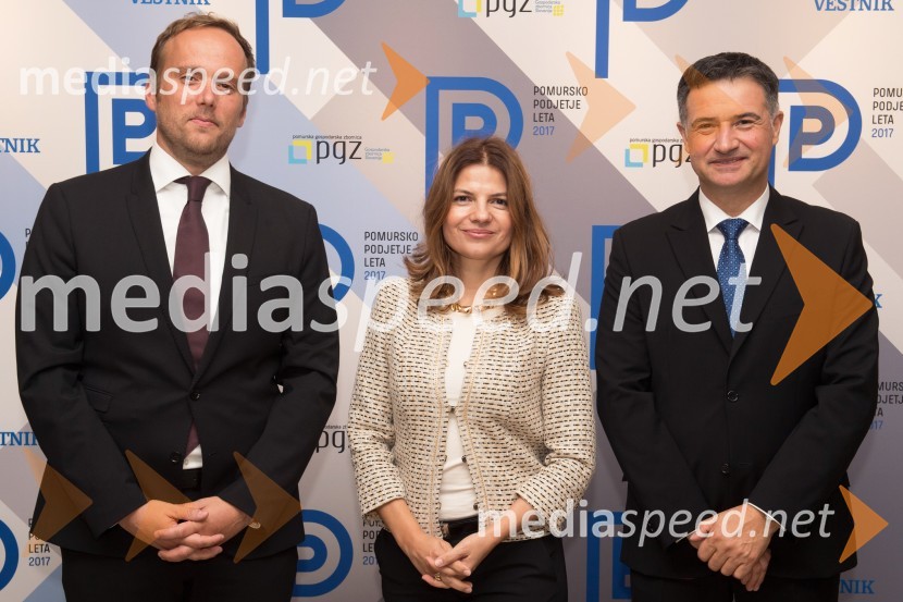  Uroš Hakl, direktor družbe Večer, d.o.o.; mag. Sonja  Šmuc, generalna direktorica GZS;  Robert Grah, direktor, Pomurska gospodarska zbornicaZnana so najuspešnejša Pomurska podjetja leta 2017