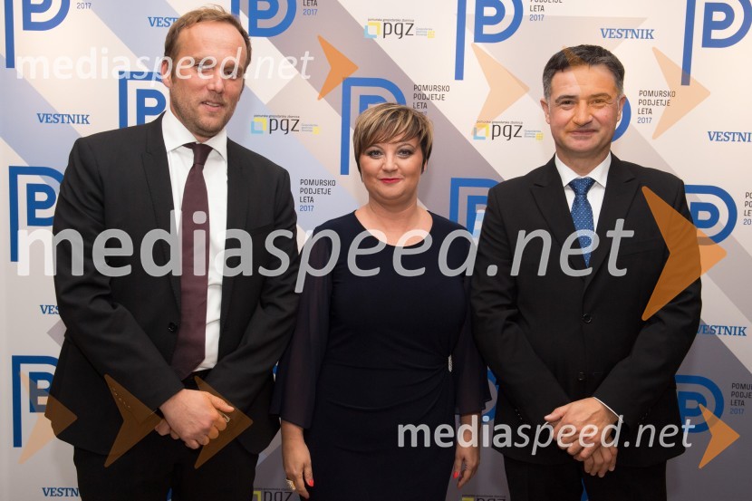  Uroš Hakl, direktor družbe Večer, d.o.o.; mag. Sabina Sobočan, direktorica, Varis Lendava d.d.;  Robert Grah, direktor, Pomurska gospodarska zbornicaZnana so najuspešnejša Pomurska podjetja leta 2017