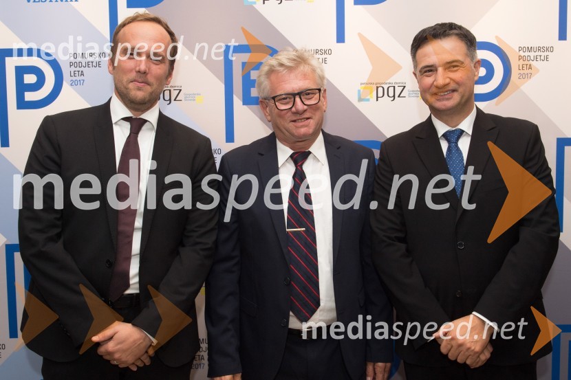  Uroš Hakl, direktor družbe Večer, d.o.o.;  Vlado Mandič, predsednik Obrtne zbornice Pomurja in Zlatarstvo Mandič;  Robert Grah, direktor, Pomurska gospodarska zbornicaZnana so najuspešnejša Pomurska podjetja leta 2017