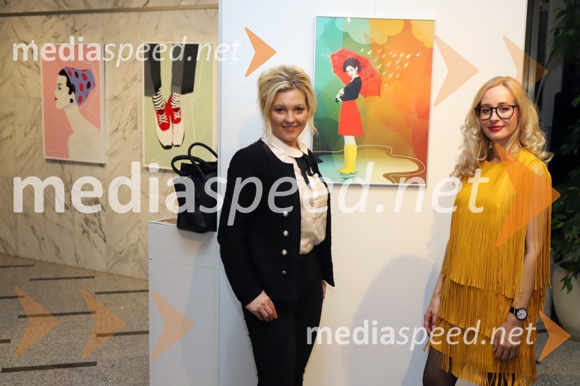 Renata Donko, slikarka;  Mojca Krajnc, ilustratorkaOtvoritev razstave umetniških del Mojce Krajnc