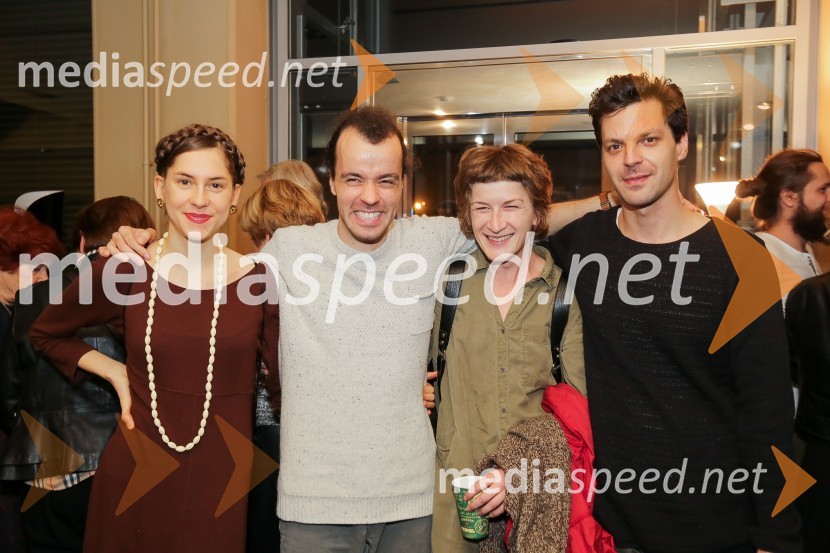  Anja Novak, igralka;  Blaž Šef, igralec;  Mirjana  Medojević, režiserka;  ... Kresnice, premiera predstave