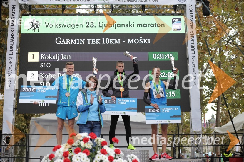  Primož Kobe, tekač;  ... ;  Jan  Kokalj, tekač;  Dušan  Babič, tekačNa 23. ljubljanskem maratonu slavila Etiopijec in Kenijka