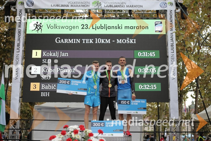 Primož Kobe, tekač;  Jan  Kokalj, tekač;  Dušan  Babič, tekačNa 23. ljubljanskem maratonu slavila Etiopijec in Kenijka