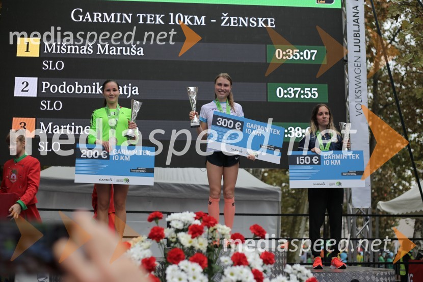  Katja Podobnik, tekačica;  Maruša Mišmaš, atletinja;  Urška Martinec, tekačicaNa 23. ljubljanskem maratonu slavila Etiopijec in Kenijka