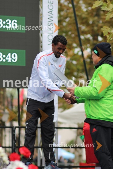  Tewelde Hiskel, tekač;  Zoran Janković, župan, Mestna občina LjubljanaNa 23. ljubljanskem maratonu slavila Etiopijec in Kenijka