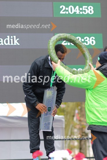  Lemma Kasaye Sisay, tekačNa 23. ljubljanskem maratonu slavila Etiopijec in Kenijka