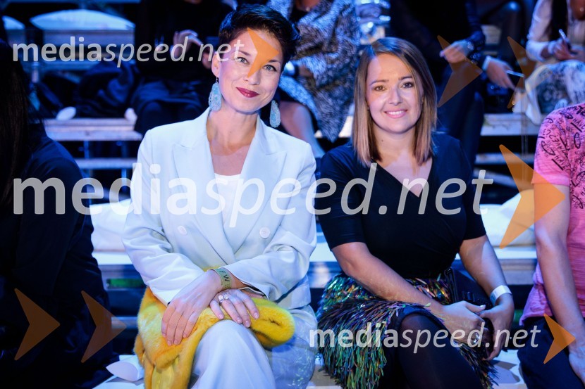  Urška Podojstršek Slana;  Katja Klavora, predstavnica odnosov z javnostmi PRO PLUSLjubljana Fashion Week 2018, prvi dan