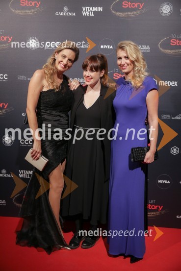  Miša Margan Kocbek, novinarka, Adria Media;  Nika Kovač, Direktorica Inštituta 8 marec;  Natalija Jelušič Babič, fotografinja10 let revije Story