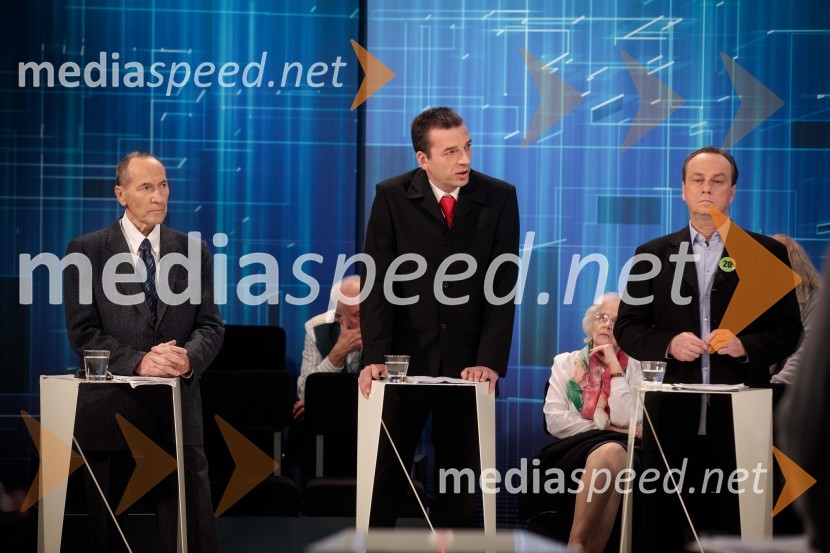  Jožef Jarh, Stranka enakopravnih dežel;  Matjaž Bidovec, kandidat Socialistične partije Slovenije;  Smiljan  Mekicar, sekretar na Ministrstvu za zdravjePredvolilno soočenje kandidatov za župana Ljubljane