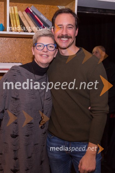  Mirjam Drnovšček, direktorica Prešernovega gledališča Kranj;  Miha Rodman, igralecLjubljanska premiera predstave Prerok