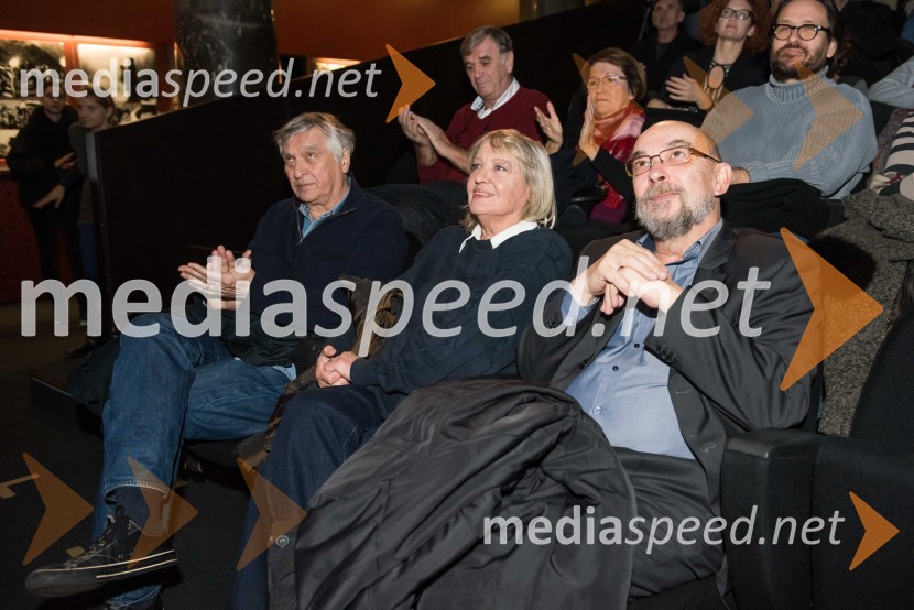  Ismar Mujezinović, slikar;  Špela Rozin, igralka; mag. Vojko Stopar, državni sekretar na Ministrstvu za kulturo Republike SlovenijeNagrado BERT prejela Špela Rozin