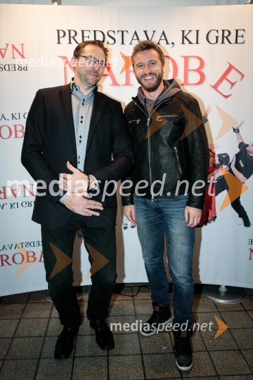  Gorazd Slak, producent;  Denis Avdić, voditeljPredstava, ki gre narobe, premiera gledališke komedije