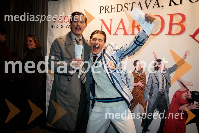 Robert Korošec, igralec;  Matej Zemljič, igralecPredstava, ki gre narobe, premiera gledališke komedije