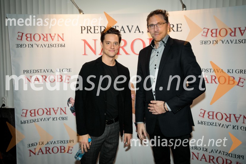  Domen Valič, igralec;  Gorazd Slak, producentPredstava, ki gre narobe, premiera gledališke komedije