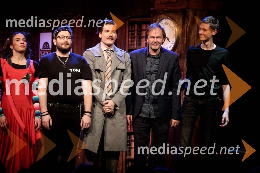  Klara Kastelec, igralka;  Oskar Kranjc, igralec;  Robert Korošec, igralec;  Jure Ivanušič, dramski igralec in glasbenik;  ... Predstava, ki gre narobe, premiera gledališke komedije