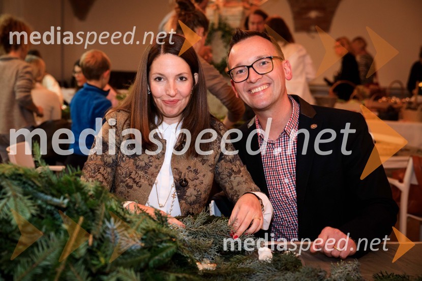 Izdelovanje adventnih venčkov z znanimi Slovenci 2018