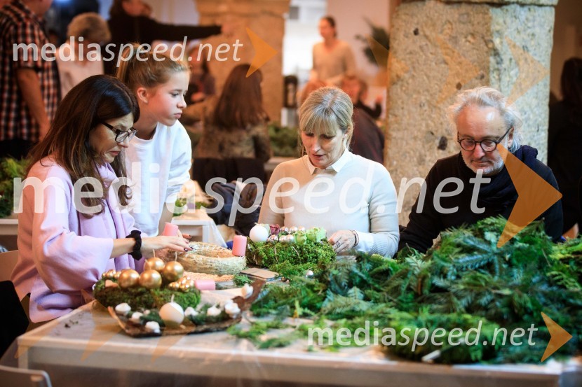  Tjaša Morel Milharčič;  Tara  Milharčič, igralka;  Špela Levičnik Oblak, scenaristka, direktorica Luna TBWA;  Peter Bratuša, režiserIzdelovanje adventnih venčkov z znanimi Slovenci 2018