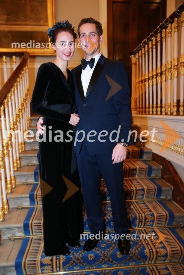  Sara Ana Žerko;  Miha Žerko, predsednik, Britansko-slovenska gospodarska zbornicaChristmas Gala dinner