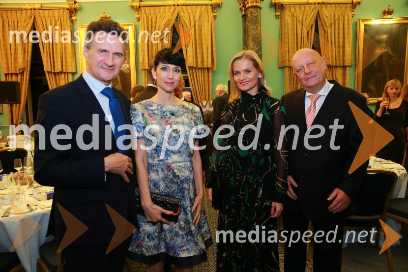  Milan Martin Cvikl, evropski funkcionar; Dr. Jerca Legan Cvikl, antropologinja;  Katarina Kresal, pravnica in političarka, nekdanja ministrica za notranje zadeve;  Miro Senica, odvetnikChristmas Gala dinner