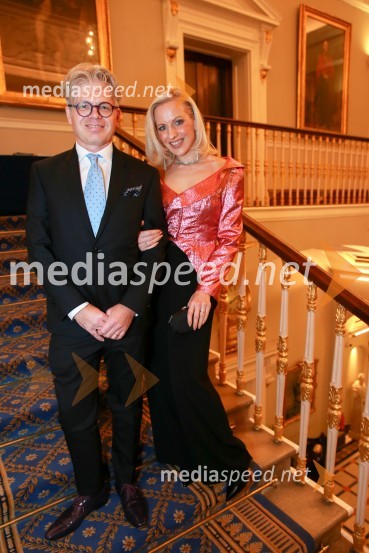  Matjaž Ambrožič;  Nika Ambrožič Urbas, modna kreatorka in ustanoviteljica modne znamke Marija ModernaChristmas Gala dinner