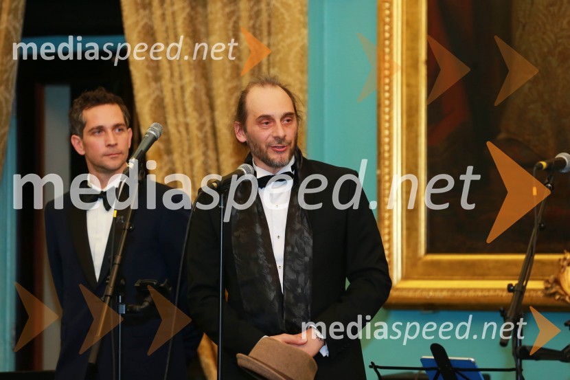  Miha Žerko, predsednik, Britansko-slovenska gospodarska zbornica;  Valter  Kobal,  kostumograf, stilist in vinar (Fedora wines)Christmas Gala dinner