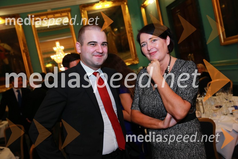  Žan Dapčevič, poslovni direktor VSŠ Academia;  Majda Kralj, direktorica VSŠ AcademiaChristmas Gala dinner