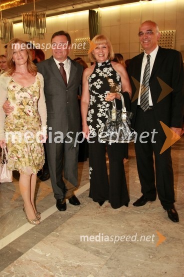 Zoran Jankovič, župan Ljubljane s soprogo Mijo Jankovič in Jadranka Dakič, podžupanja Ljubljane s soprogomOtvoritev Festivala Ljubljana 2008: Kraljevi filharmonični orkester iz Londona