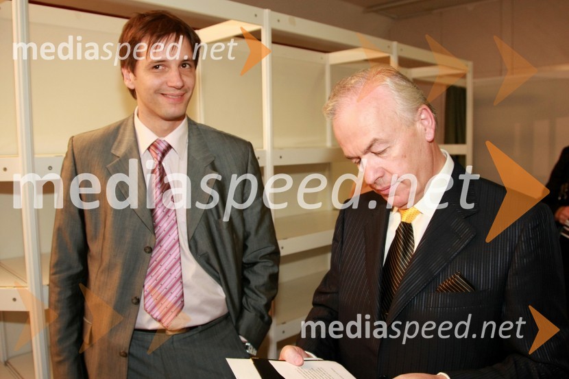 Stipe Jerič, direktor produkcije in strateškega razvoja RTS in Jože Anderlič, direktor Kranjske investicijske družbe d.o.o. in lastnik hotela MonsOtvoritev Festivala Ljubljana 2008: Kraljevi filharmonični orkester iz Londona