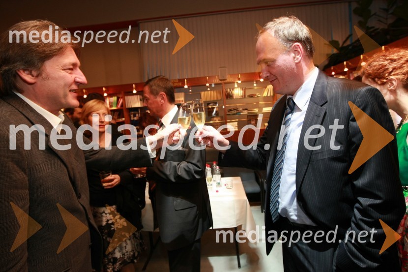 Vasko Simoniti, minister za kulturo in Janez Podobnik, minister za okolje in prostorOtvoritev Festivala Ljubljana 2008: Kraljevi filharmonični orkester iz Londona