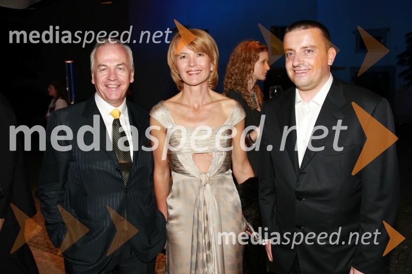 Jože Anderlič, direktor Kranjske investicijske družbe d.o.o. in lastnik hotela Mons, Nevenka Črešnar Pergar, lastnica in direktorica podjetja NP Consulting in Joc Pečečnik, lastnik podjetja ElektrončekOtvoritev Festivala Ljubljana 2008: Kraljevi filharmonični orkester iz Londona