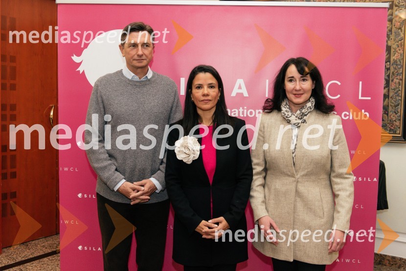  Borut Pahor, predsednik Republike Slovenije;  Marta Berglez, predsednica združenja SILA-IWCL;  Tanja Pečar, odvetnicaV Ljubljani navdušil že 25. bazar Sila