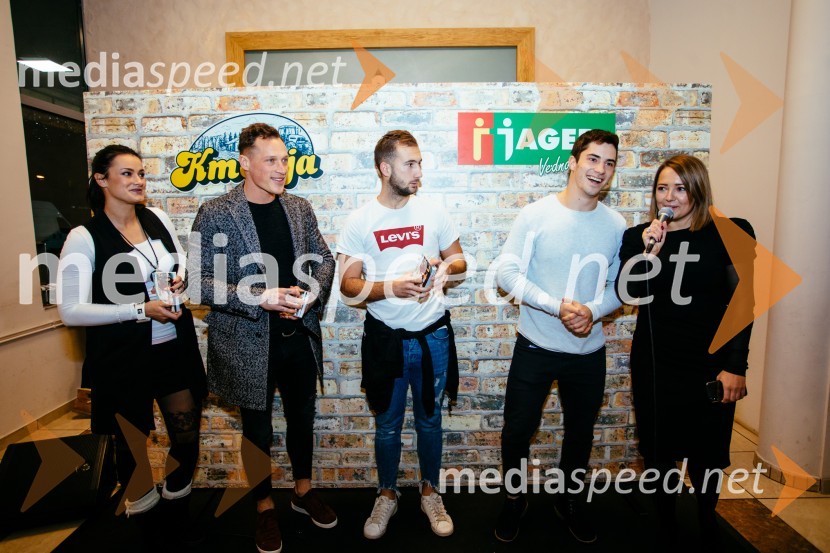  Aneta Andollini, finalistka resničnostnega šova Kmetija 2018;  Denis Toplak, finalist resničnostnega šova Kmetija 2018;  Nik Triler, finalist resničnostnega šova Kmetija 2018;  Franko Bajc, tekmovalec resničnostnega šova Survivor ;  Katja Klavora, predstavnica odnosov z javnostmi PRO PLUSDruženje s tekmovalci Kmetije