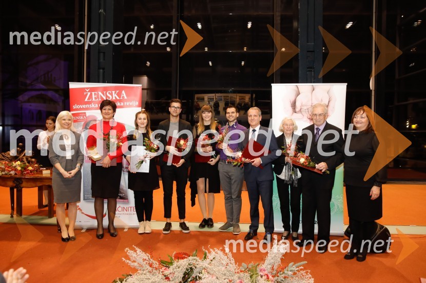 mag. Ksenija Klampfer, ministrica za delo, družino, socialne zadeve in enake možnosti RS;  Marjana Kamnik, izjemna osebnost 2018;  ... ;  ... ;  ... ;  ... ;  ... ;  ... ;  ... ;  Marta Krpič, urednica ŽenskeLjudje odprtih rok leta 2018
