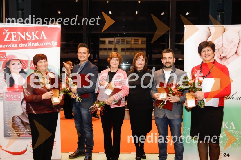  Judita Šiško, dobri človek 2018;  Jure  Poglajen, darovalec 2018;  Ljudmila Tratnik, dobrotnica 2018;  Marta Krpič, urednica Ženske;  David  Zorko, darovalec 2018;  Marjana Kamnik, izjemna osebnost 2018Ljudje odprtih rok leta 2018