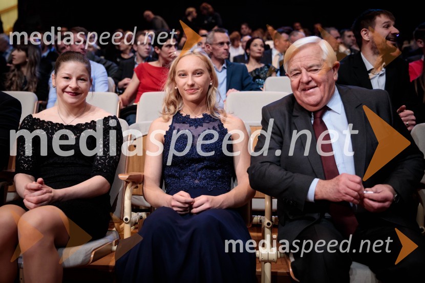  Tina Trstenjak, judoistka;  Janja Garnbret, slovenska športna plezalka;  Milan Kučan, nekdanji predsednik Republike SlovenijeLuka Dončić in Janja Garnbret športnika leta 2018